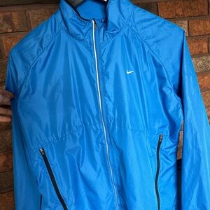 Nike Storm-Fit Blue Zip Up Hooded Windbreaker Jacket women’s  Large
